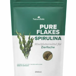 Meistverkauft NatureHolic Pure Flakes Spirulina, Zierfischfutter, 30 g